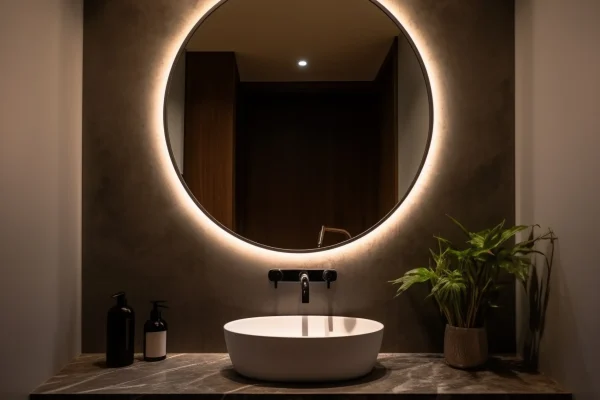 mirror-hanging-modern-bathroom-wall-generative-ai